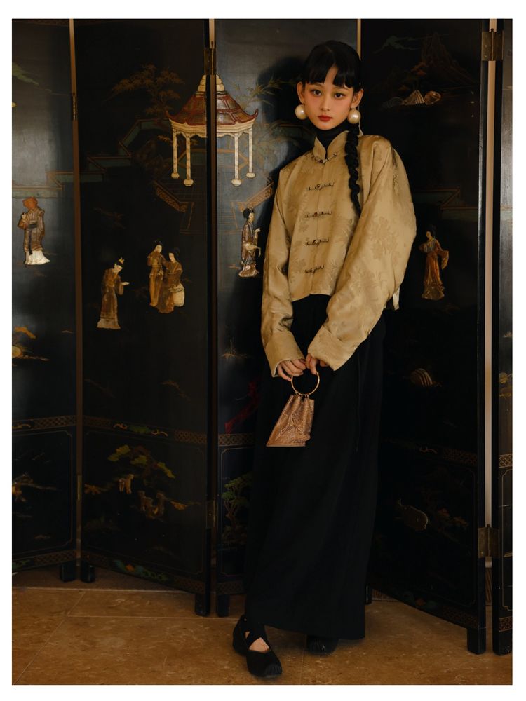 Elastic waist wide-leg pants 【s0000001623】