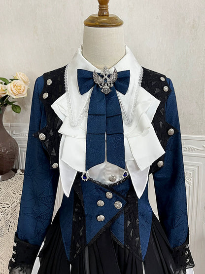 Xiongdoujiang - Chris' Son - Ouji Lolita Coat set, Irregular Hem Dress