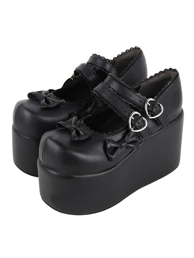 Angelic Imprint - Angelic Imprint - Punk Lolita Shoes High Platform Shoes with Bow