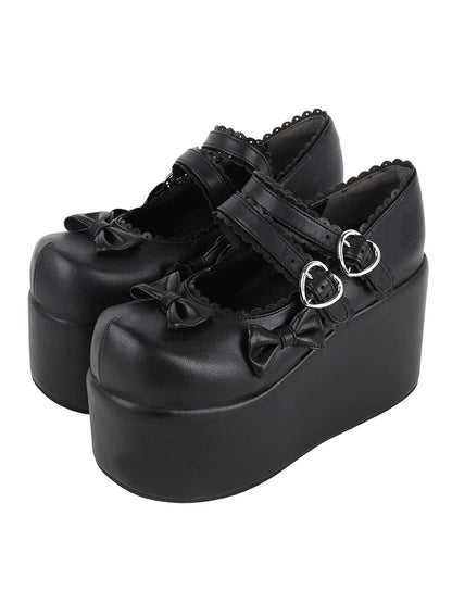 Angelic Imprint - Angelic Imprint - Punk Lolita Shoes High Platform Shoes with Bow