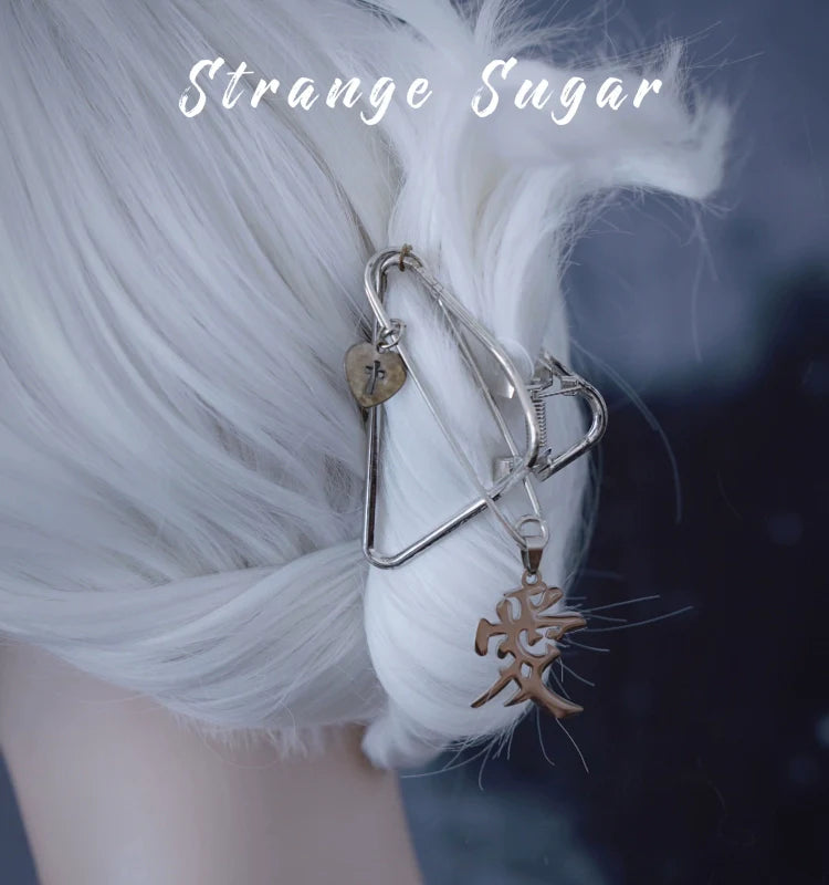 Strange Sugar - Gothic Lolita Hair Clip Alloy Bow Cross Lolita Claw Clip Accessories