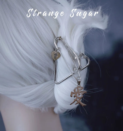 Strange Sugar - Gothic Lolita Hair Clip Alloy Bow Cross Lolita Claw Clip Accessories