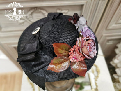 Miss Point - Woody Rose - Elegant Flower Lolita Hat