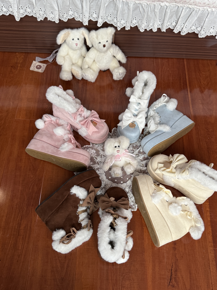 Aimee - Warm - Winter Sweet Lolita Snow Boots Thick Sole Fleece Shoes