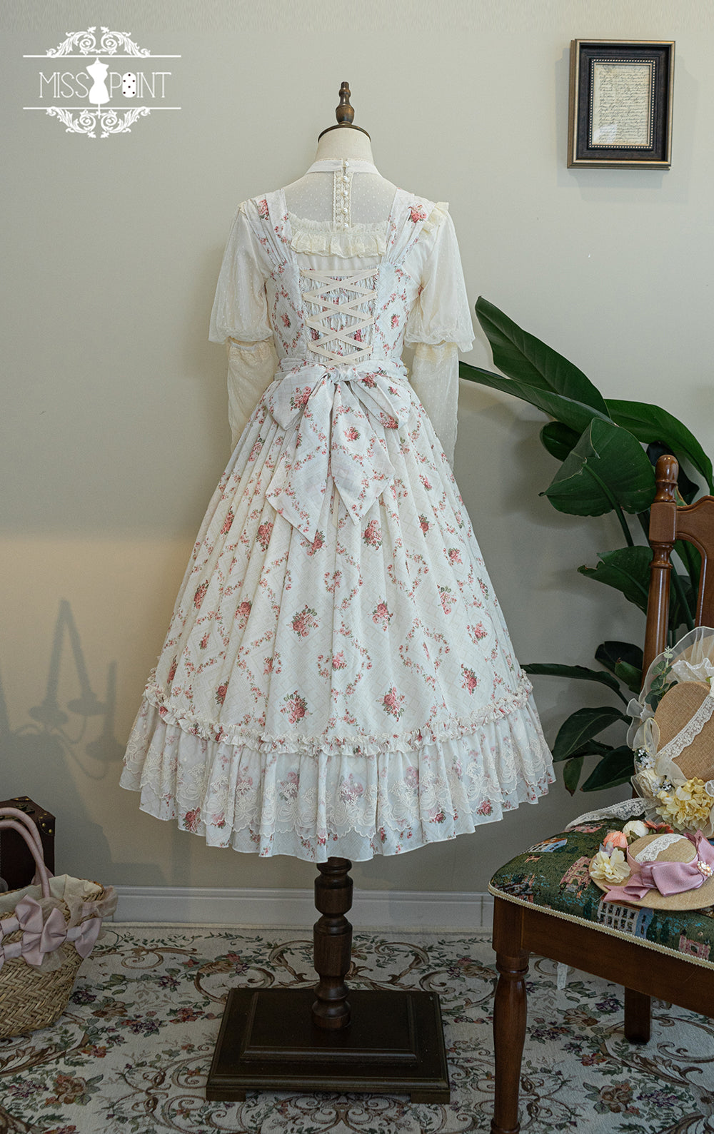 Miss Point - Customized Wood Rose 2.0 Elegant Vintage Jumper Dress