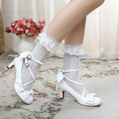 Sosic - Wind Tide Rumors - Cross-Strap Sweet Lolita Handmade Shoes