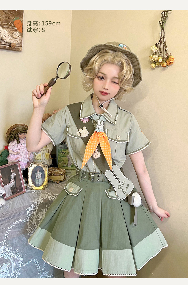 Piggy Bun - Bunny Trip - Retro Cute Green Accessories