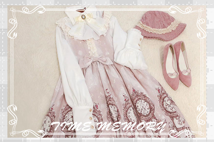 Time Memory - Elegant Lolita Slim Fit Mutton Sleeve Blouse