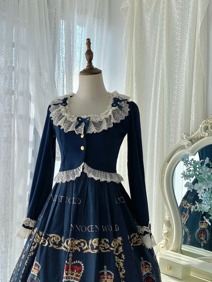 Unideer - Prelude - Elegant Lolita Bolero Jacket with Lace Ruffle Frill