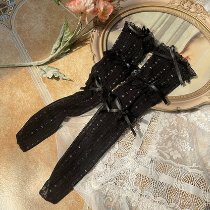 WAGUIR - Sweet Lolita Mid-Calf Socks 3-Layer Lace Mesh Fairy Thin Socks