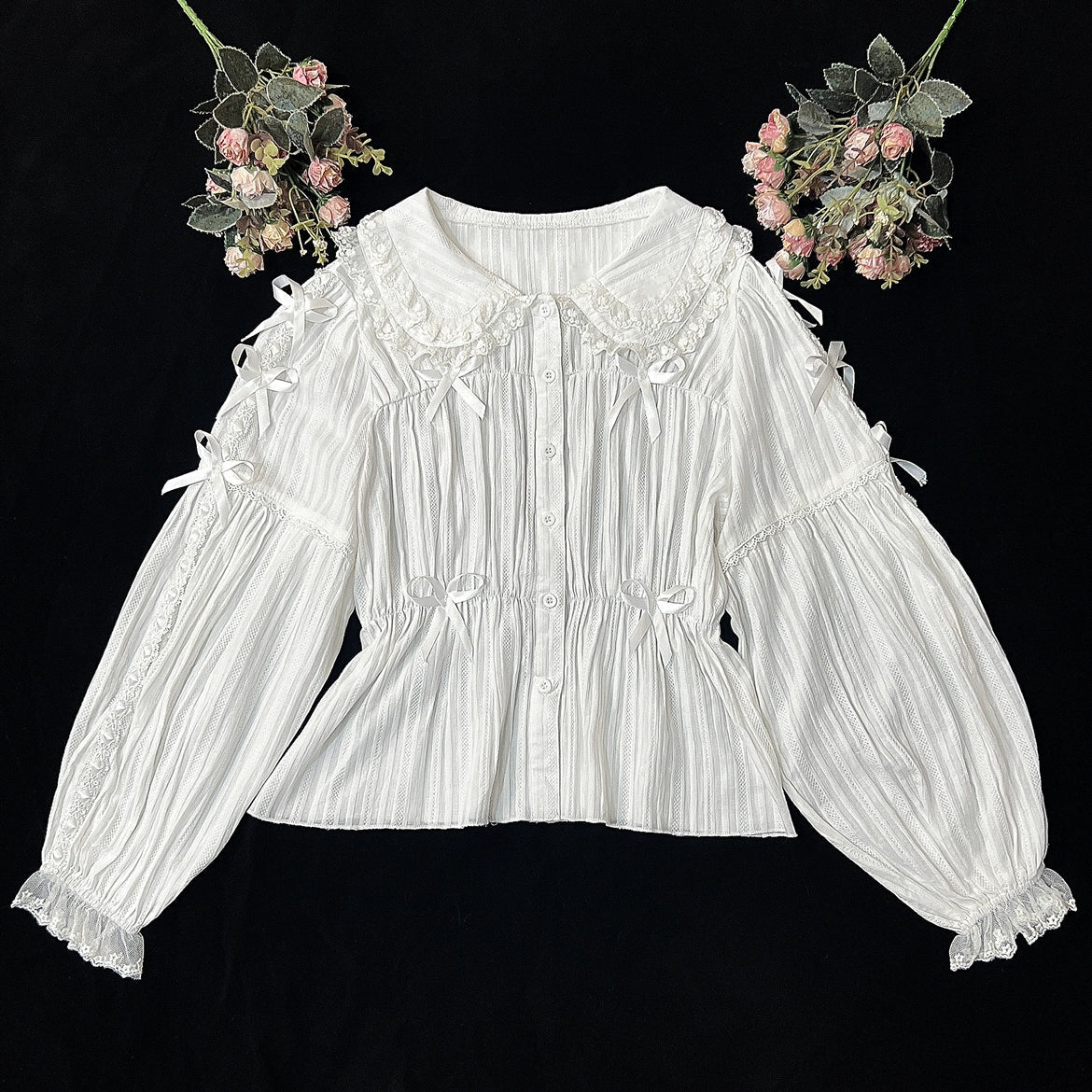 DMFS Lolita - Sweet Lolita Shirt Doll Collar Blouse High-waisted