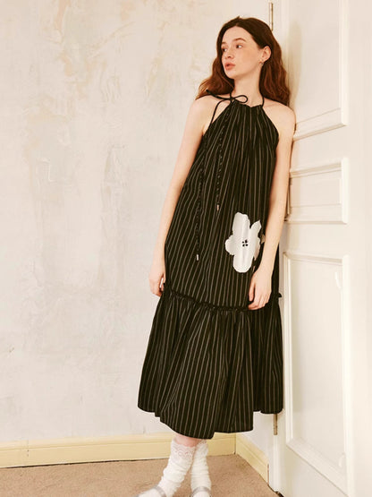 Halter neck A-line long skirt【s0000007595】