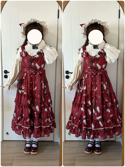 Miss Point - Forest Berry Bunny - Sweet Lolita JSK Elegant Bunny Print Dress