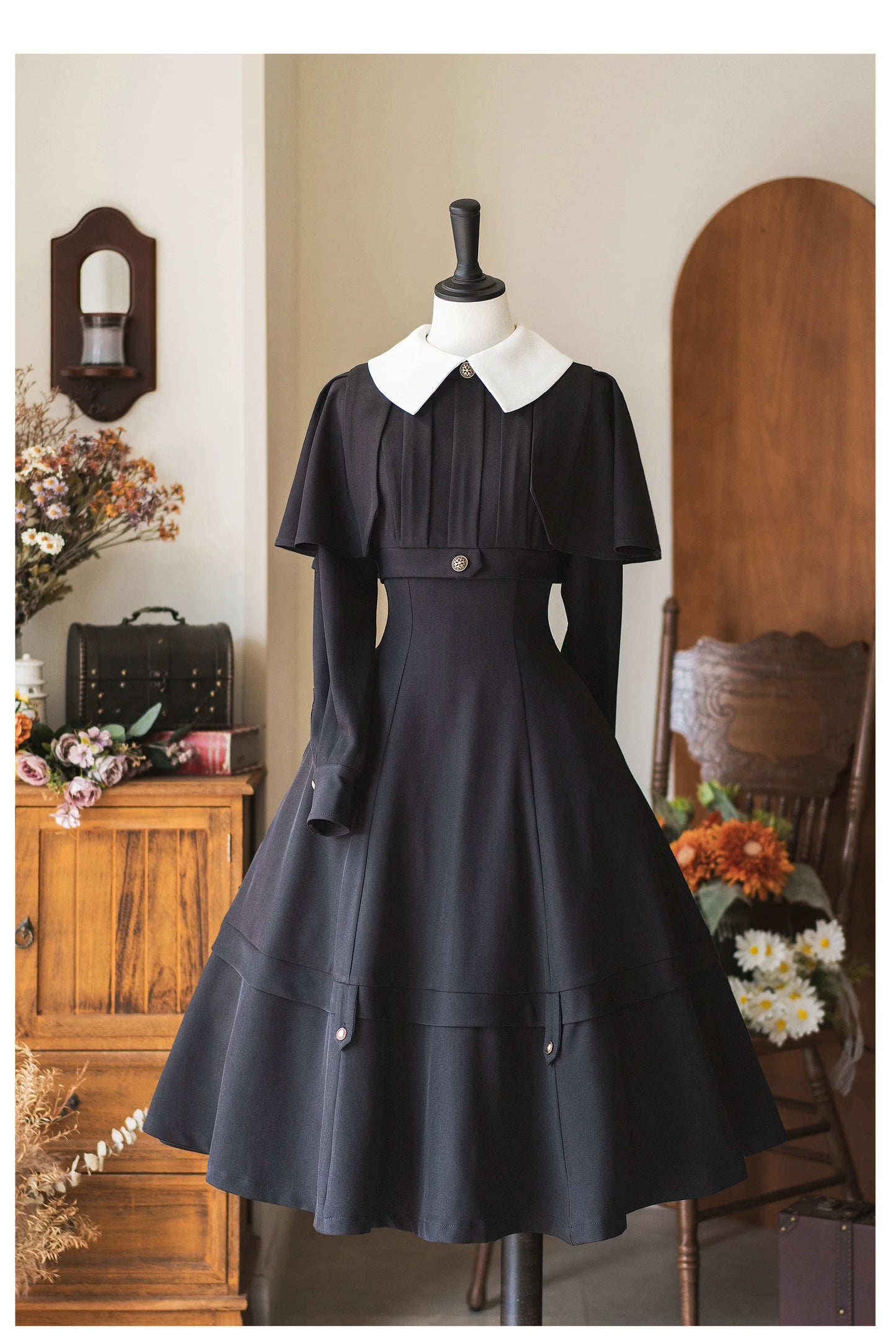 Forest Wardrobe - Forest Antique Box - Classic Lolita OP Dress with Detachable Short Cape