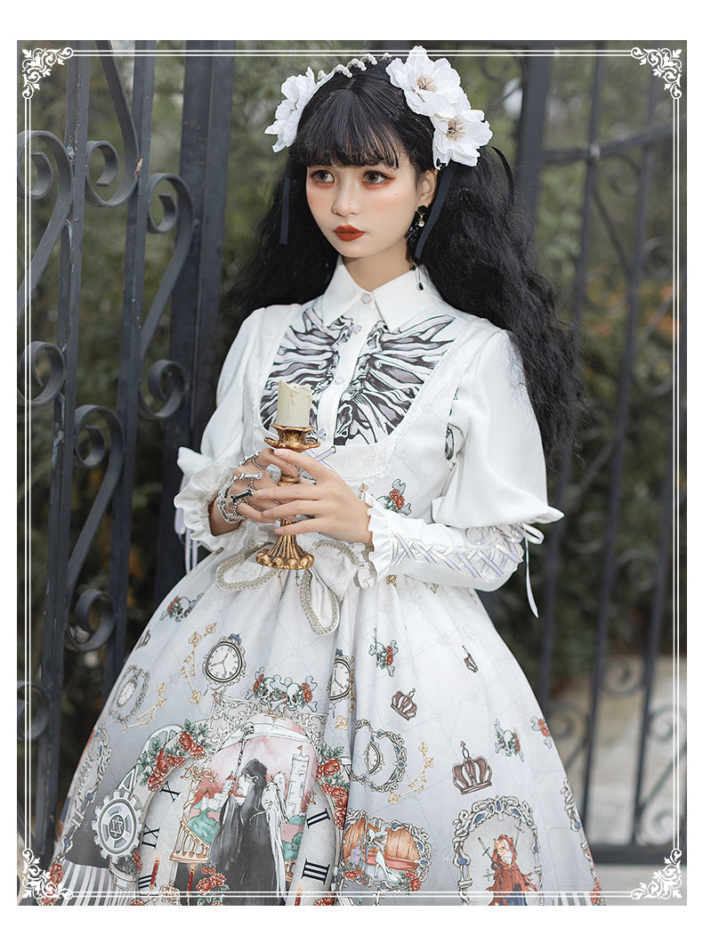 YingLuoFu - Black Fairytale - Gothic Twins Lolita JSK