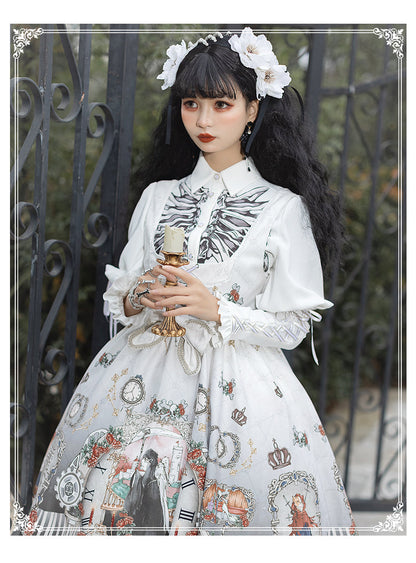 YingLuoFu - Black Fairytale - Gothic Twins Lolita JSK