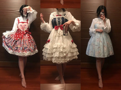 Kencrlo - Dim Moonlight - Classic Lolita Chiffon Yarn Inner Blouse