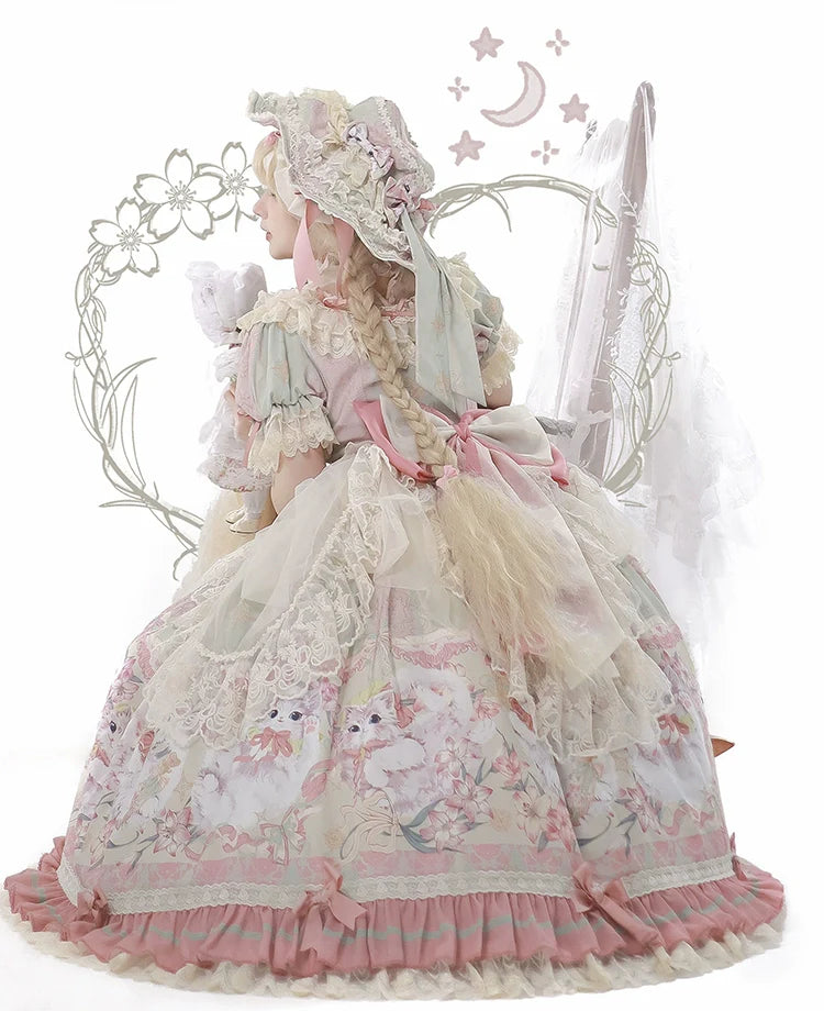 Bolero - Liliana Cat - Sweet Lolita Gorgeous OP Dress with Soft Lace & Organza