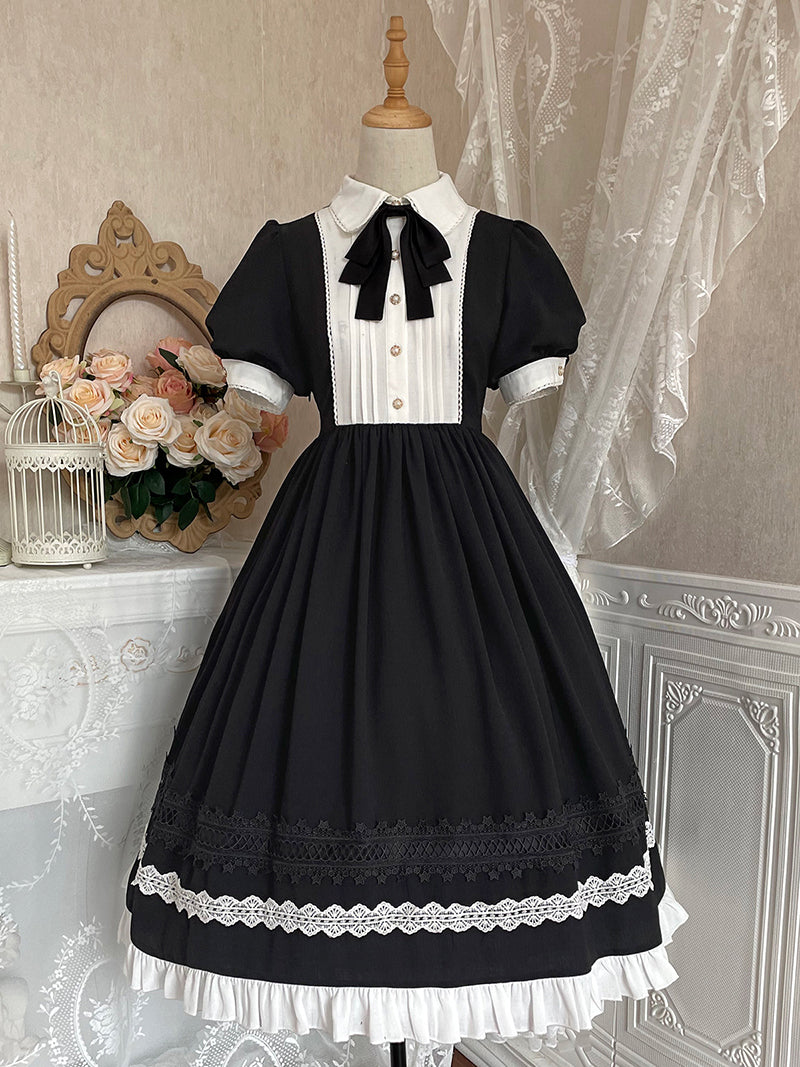 Your Princess - Maid Lolita Puff Sleeve Black Dress
