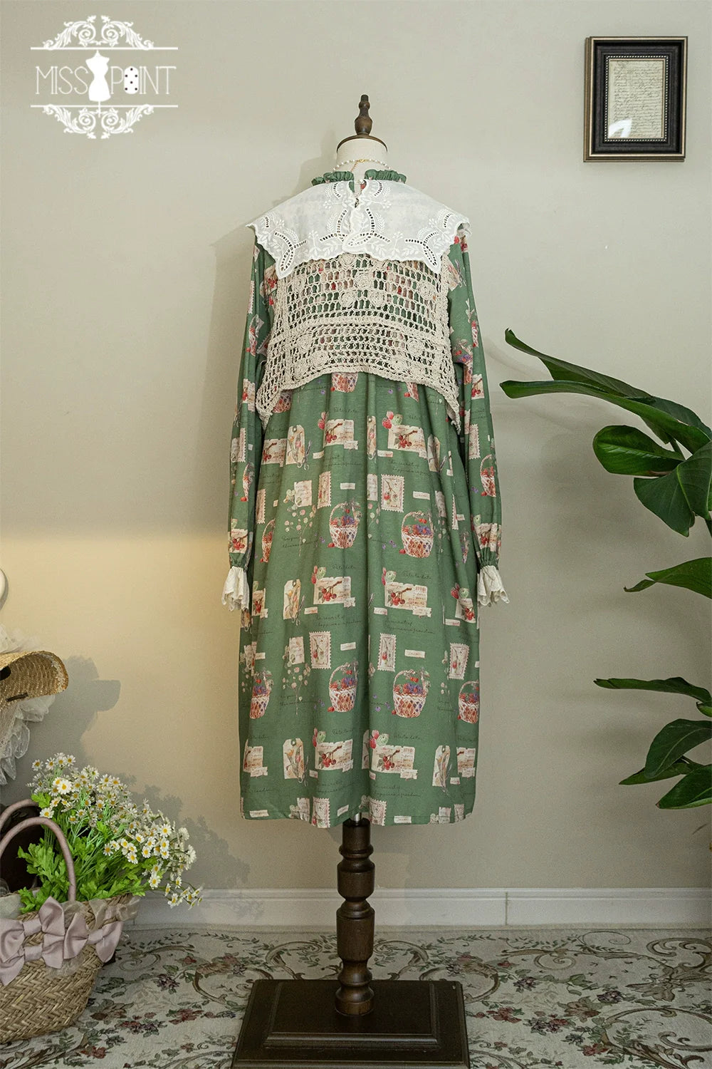 Miss Point - Forest Lolita Small Straw Hat Clip KC Accessory