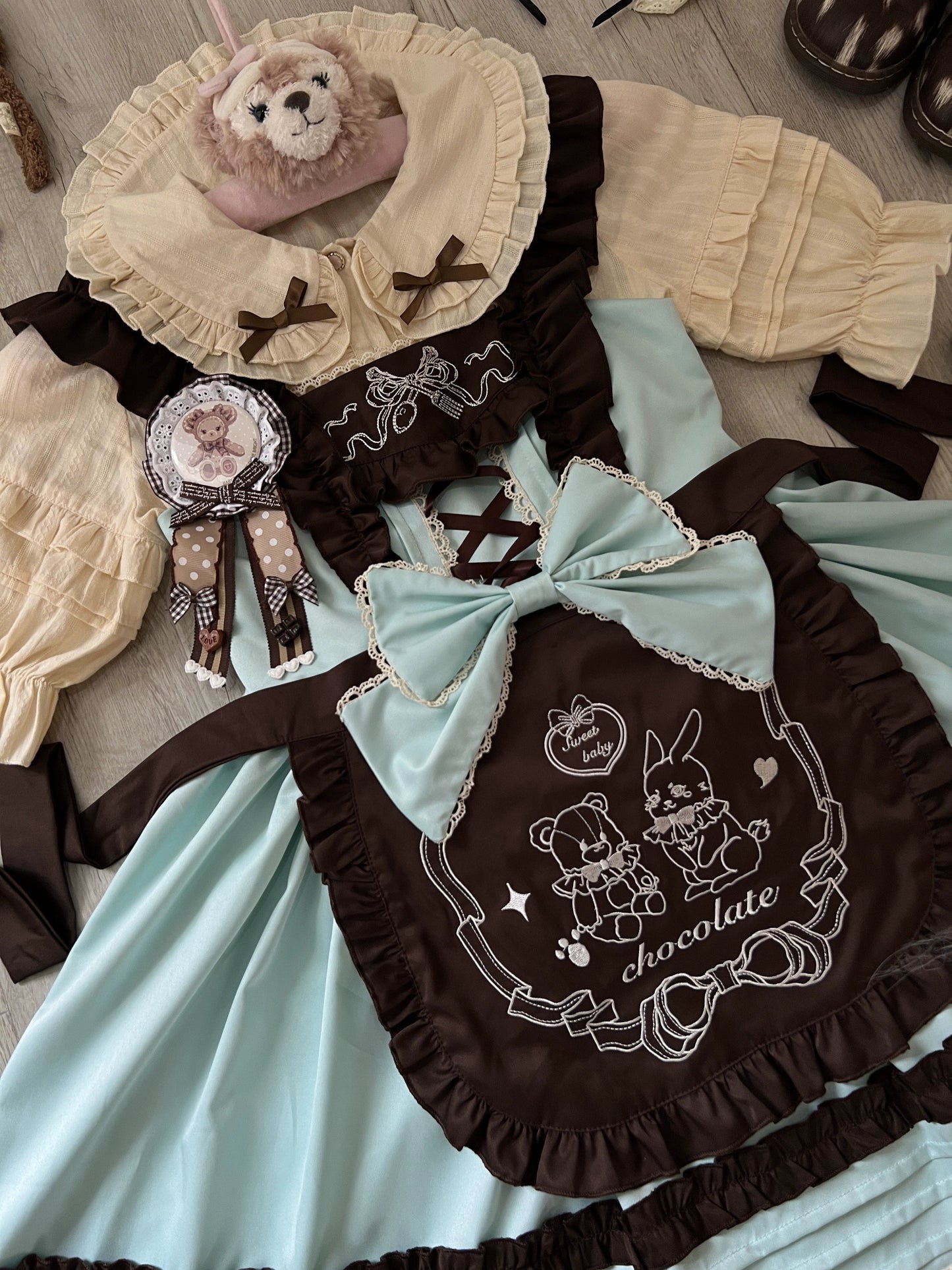 Sugar Girl - Sweet Layered Cake - Sweet Lolita JSK with Detachable Apron