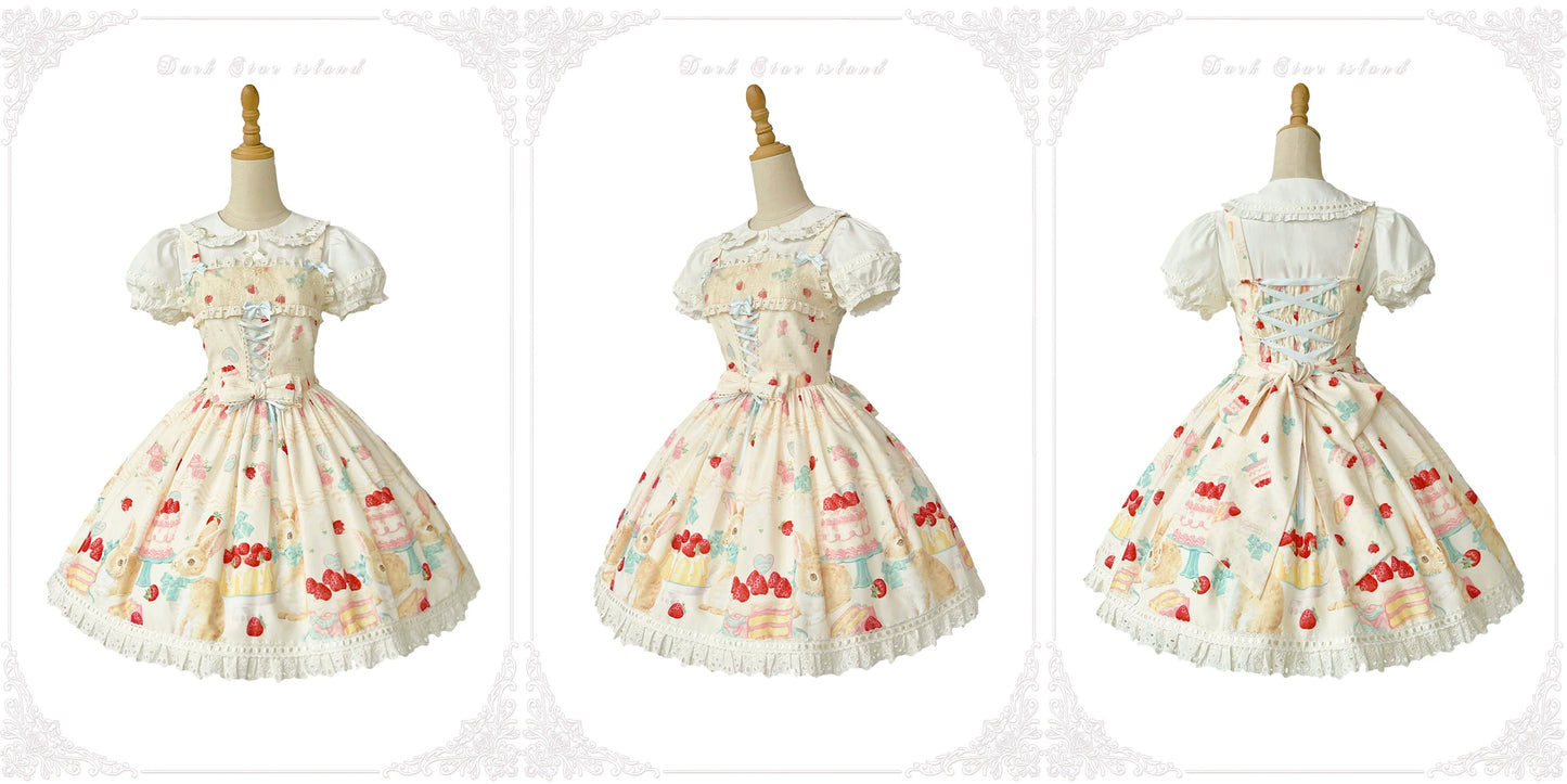 Dark Star Island - Honey Bunny Cake - Sweet Lolita JSK/OP/Strap SK/Shirt