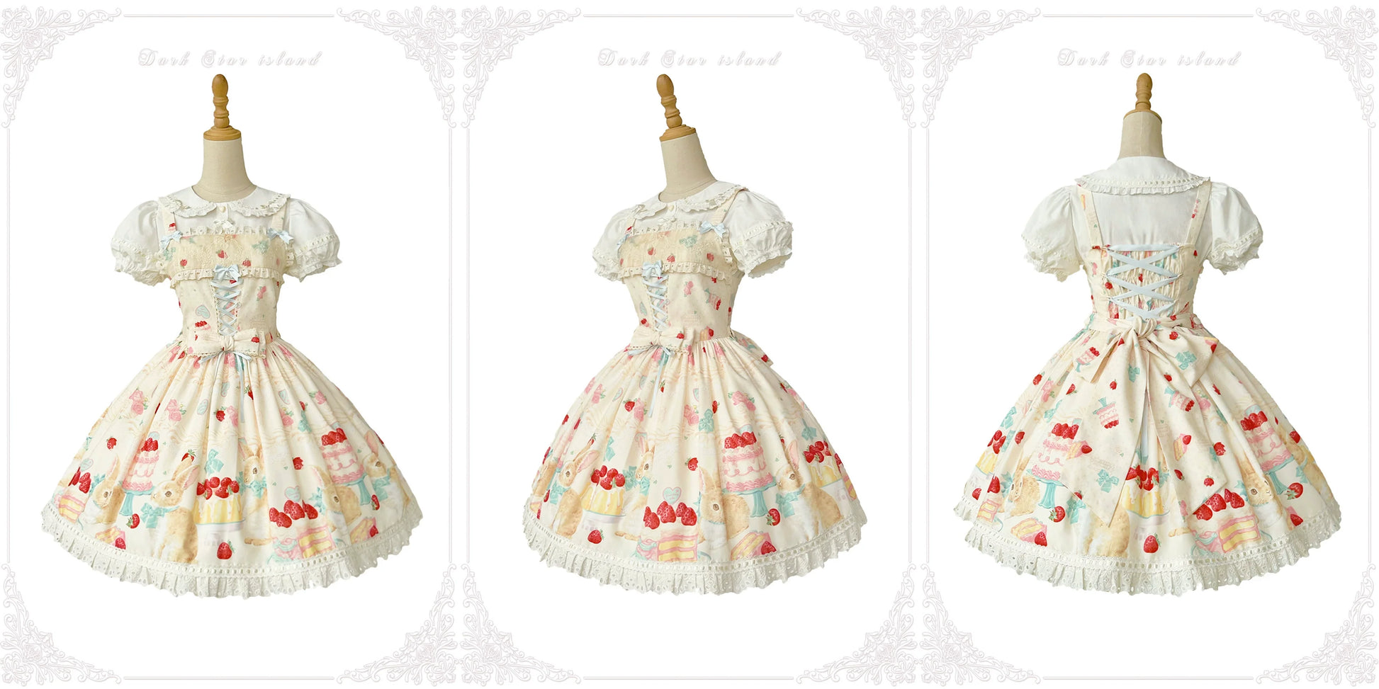 Dark Star Island - Honey Bunny Cake - Sweet Lolita JSK/OP/Strap SK/Shirt