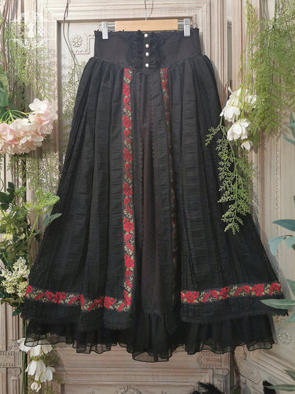 Miss Point - The Sally Gardens - Fish Bone High Waist Lolita Skirt