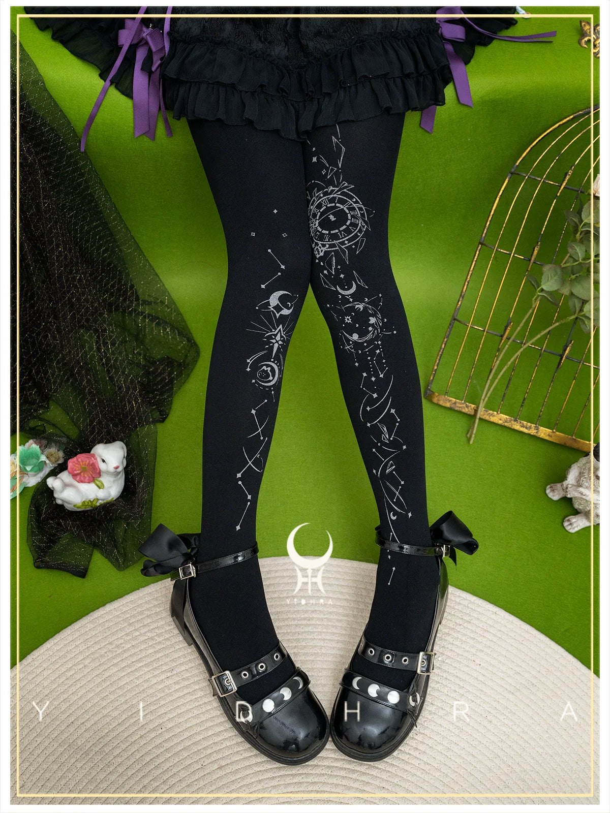 Yidhra - Gothic Lolita Pantyhose Printing Lolita Tights