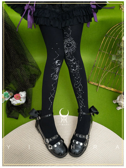 Yidhra - Gothic Lolita Pantyhose Printing Lolita Tights