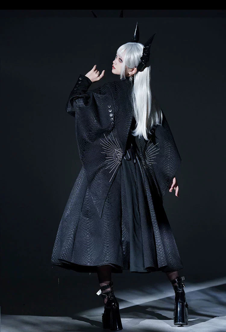 Morning mist and warbler - Dragon Scale - Gothic Lolita Jumper Dress Goth Coat