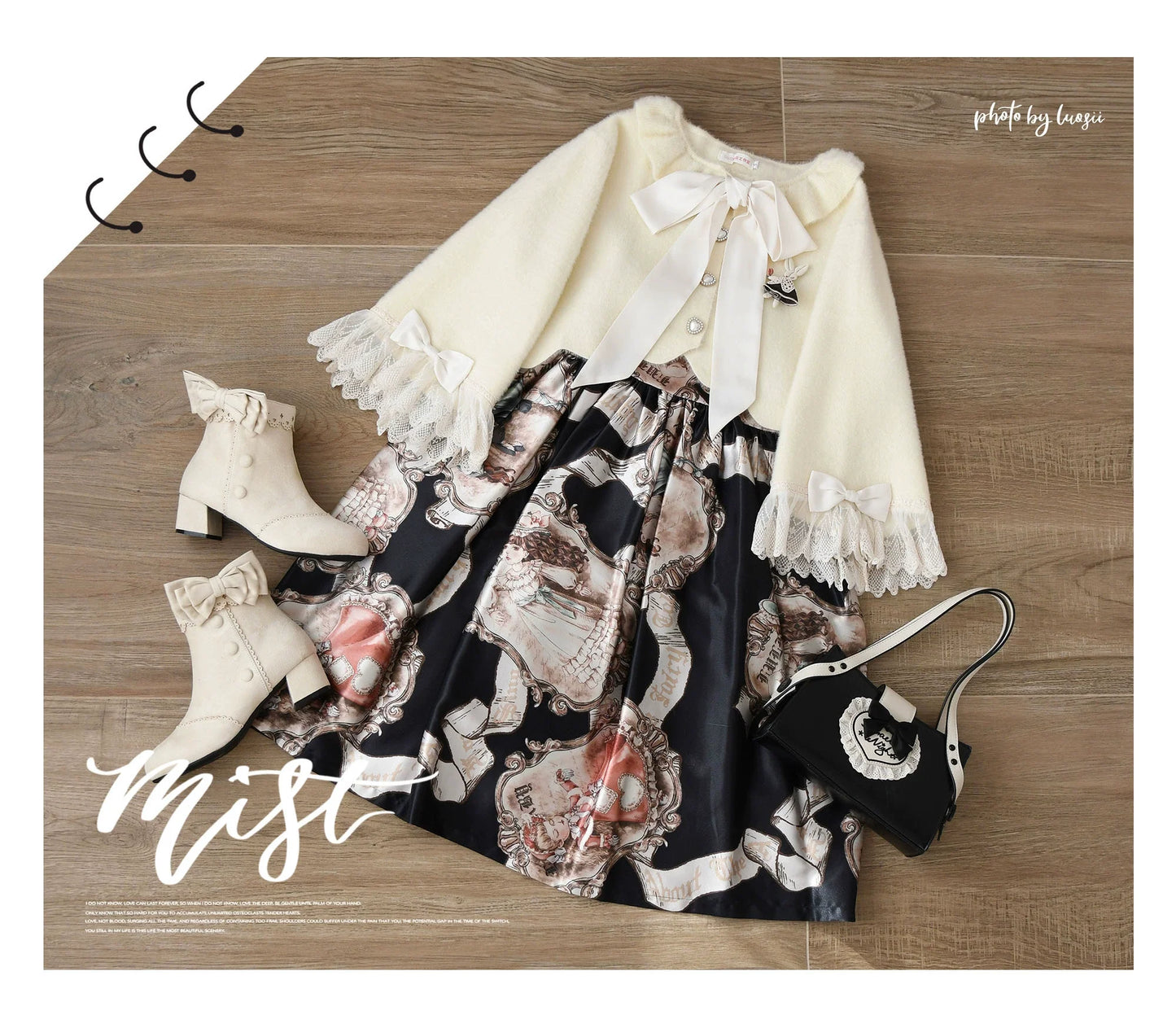 MIST - Qian's Letter - Sweet Lolita Sweater Winter Cardigan Coat