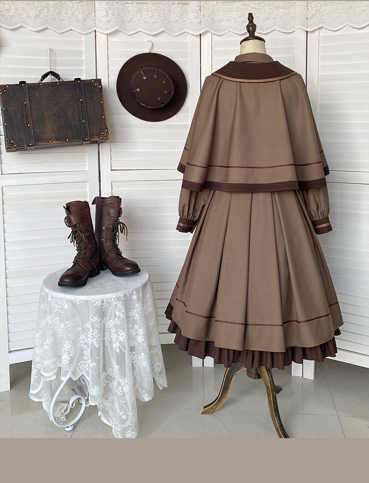 With PUJI - A lazy Trial - Classic Elegant Lolita OP Set