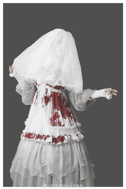 Balladeer - Classic Lolita Shirt Puff Sleeves Open Shoulder Blouse