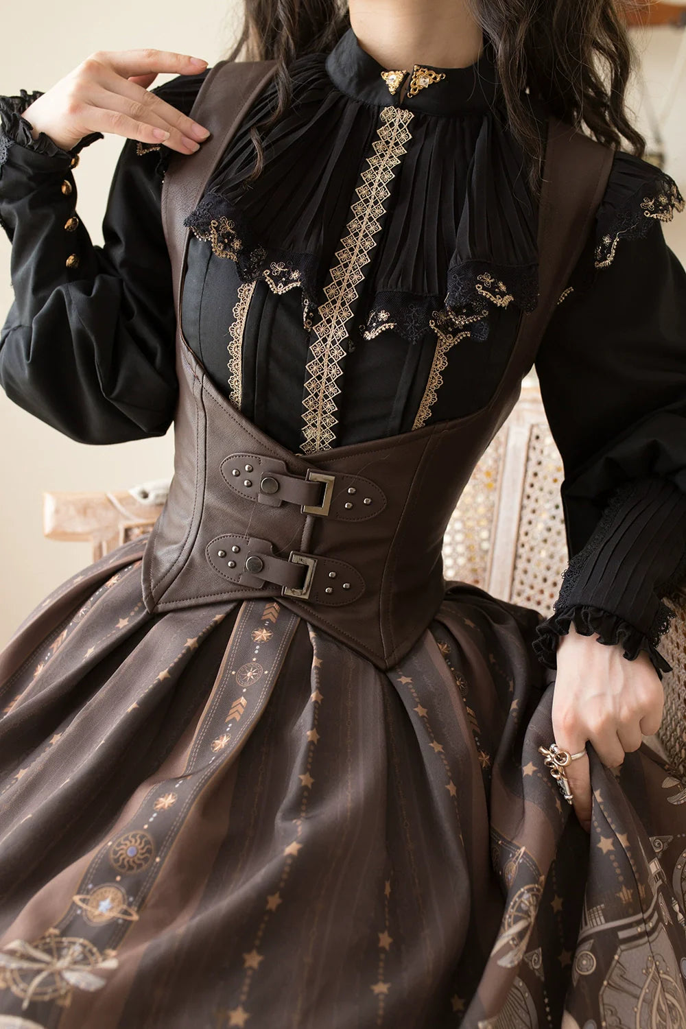 Miss Point - Demon Hunter's Diary - Gothic Lolita PU Leather Vest