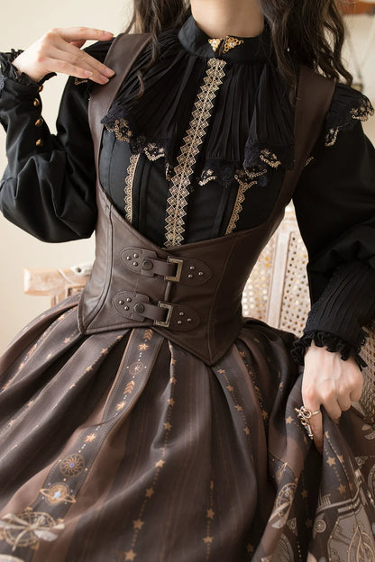 Miss Point - Demon Hunter's Diary - Gothic Lolita PU Leather Vest