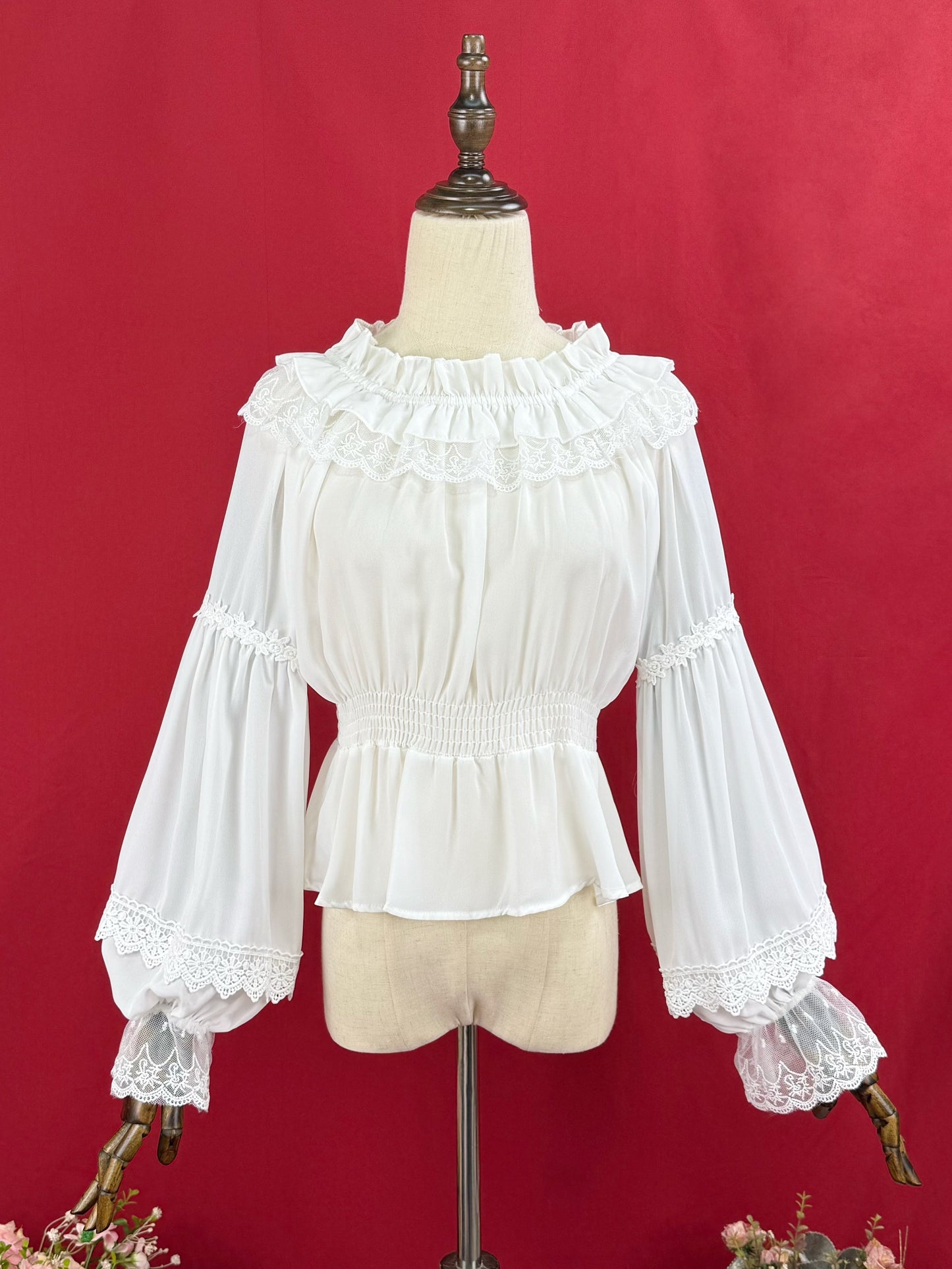 DMFS Lolita - Chiffon Off-Shoulder Classic Lolita Blouse