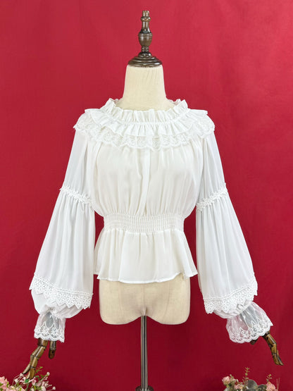 DMFS Lolita - Chiffon Off-Shoulder Classic Lolita Blouse