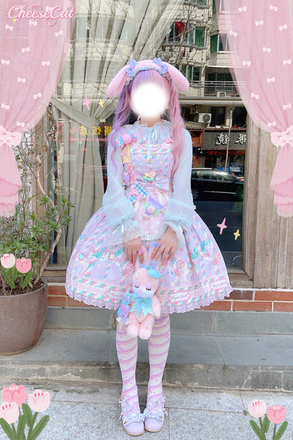 Cheese Cat - Fluffy Lop-Eared Bunny Sweet Lolita Hairband