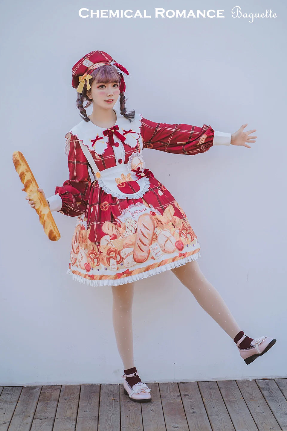 Chemical Romance - Freshly Baked Bread - Sweet Lolita OP Dress Long Sleeve Dress