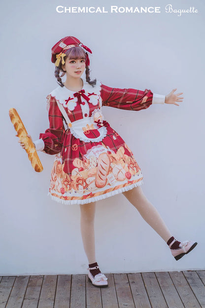 Chemical Romance - Freshly Baked Bread - Sweet Lolita OP Dress Long Sleeve Dress