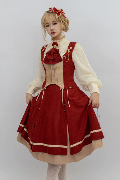 Miss Point - Golden Movement - Elegant Lolita Fishbone Skirt Customized