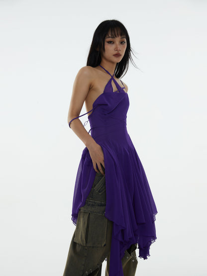 Irregular Hem Strap Dress