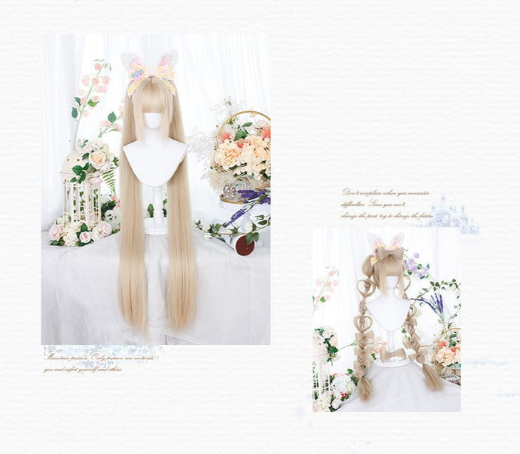 Dalao Home - Long Sweet Lolita Wig With Ponytails