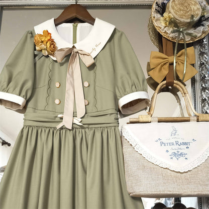 EESSILY - The Spring of Champs Elysees - Elegant Lolita Floral Embroidered OP