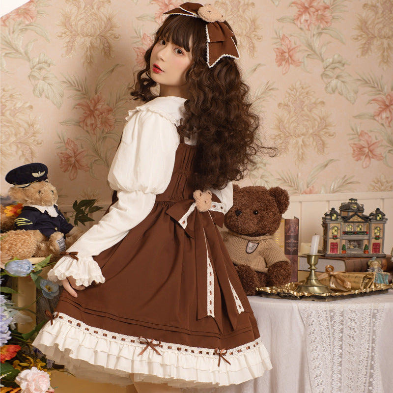 Eieyomi - Mousse Bear Kawaii Princess Jumper Dress