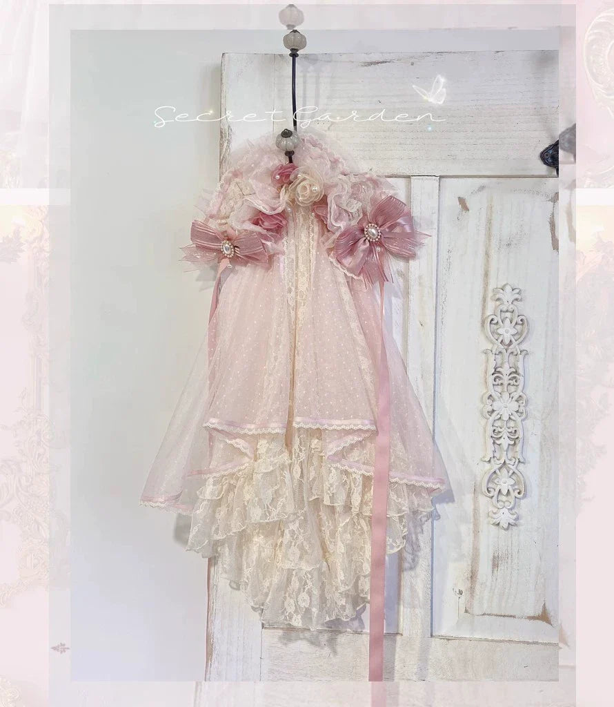 MieYe - Diana Rose - Bridal Lolita Dress Short Wedding OP with Accessories
