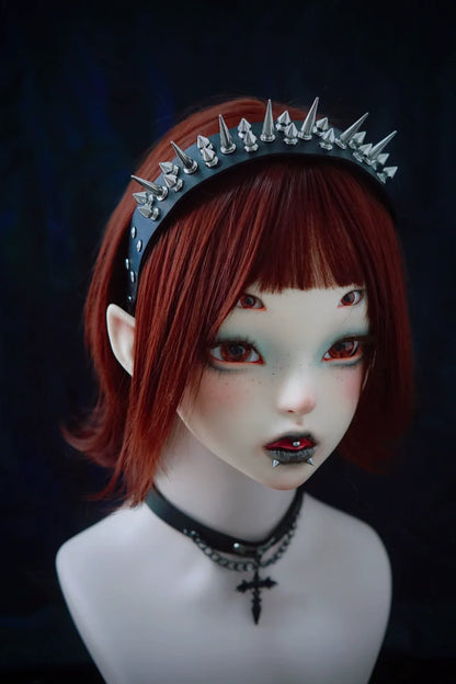 Strange Sugar - Gothic Lolita KC Faux Leather Punk Lolita Hair Accessories