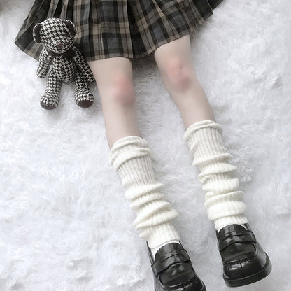 Hua Nai Cat - Winter Lolita Long Socks Knit Thigh-High Foot Covers