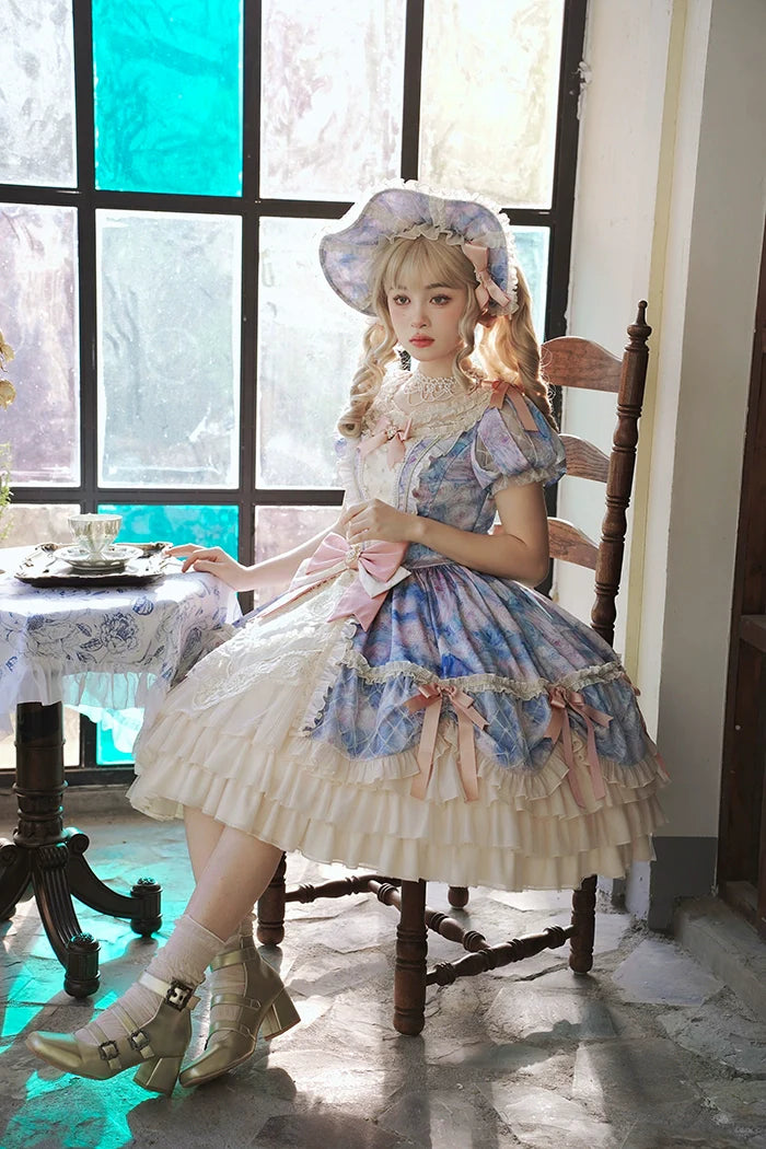 Alice Girl - Angel Heart - Sweet Lolita OP Dress, Tiered Ruffles